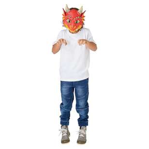 Spartys Kids Dragon Mask Green Child