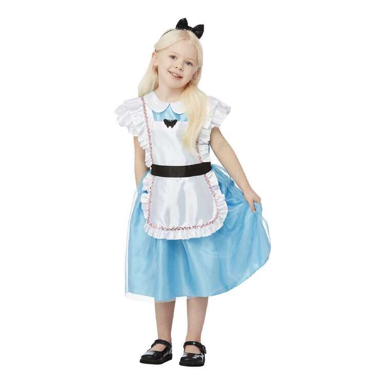Spartys Deluxe Tea Party Kids Costume Blue & White 6 - 8 Years