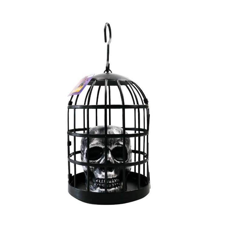 Spooky Hollow Skull In Cage