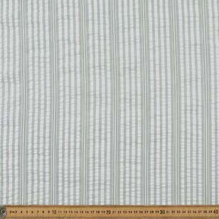 Stripe #2 Printed 140 cm Yarn Dyed Seersucker Fabric Green 140 cm