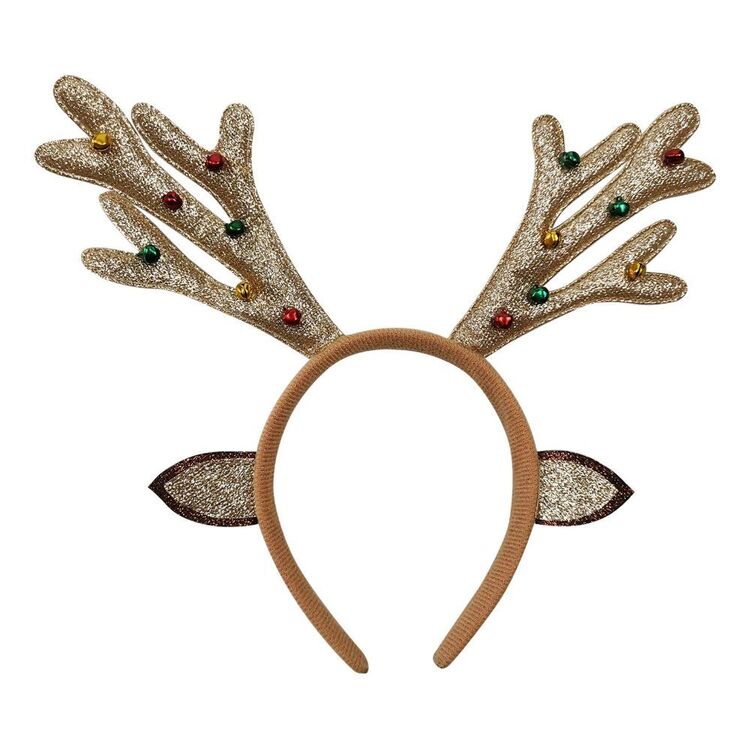 Jolly & Joy Reindeer Headband With Bells