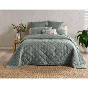 White Home Quilted Coverlet Charcoal Queen / King