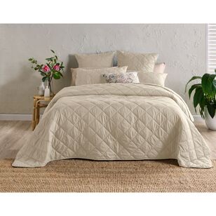 White Home Quilted Coverlet Linen