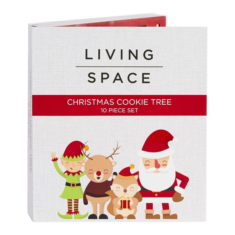 Living Space Festive Christmas Cookie Tree 10 Piece Set