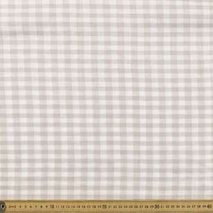 Yarn Dyed Gingham Check Printed 135 cm Linen Fabric Natural & White 135 cm