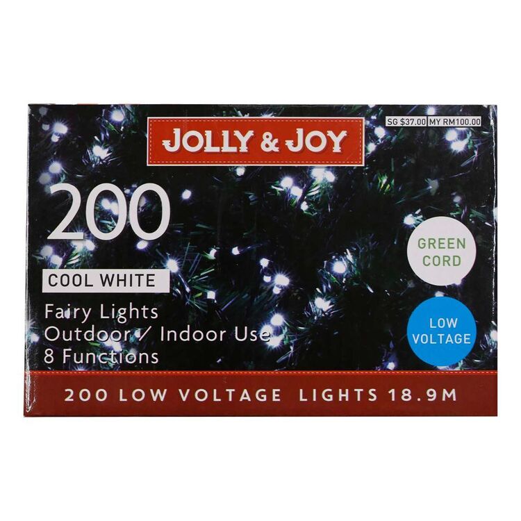 Jolly & Joy 200 Low Voltage Lights Green Cord