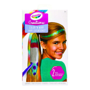 Crayola Creation Colour N Wear Hair Extensions Multicoloured