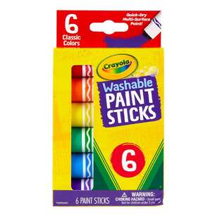 Crayola Washable Paint Sticks 6 Pack Multicoloured