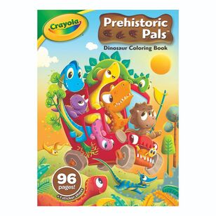 Crayola Prehistoric Pals Dinosaur 96 Pages Colouring Book Multicoloured