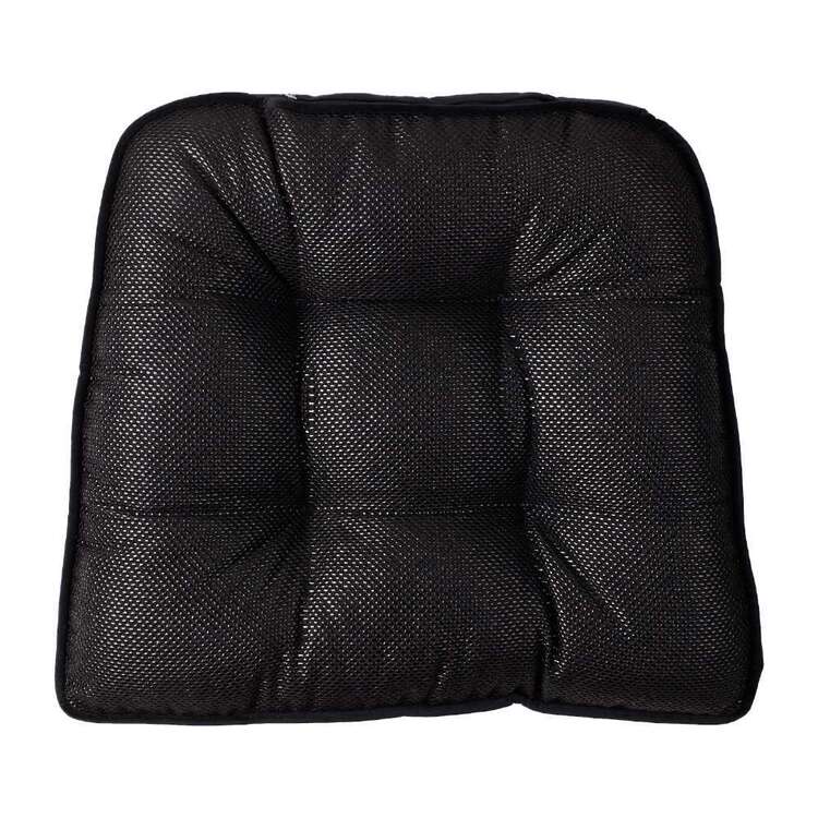 KOO Maddie Velvet Chair Pad Black 45 x 41 x 7 cm