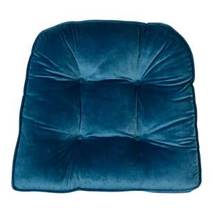 KOO Maddie Velvet Chair Pad Teal 45 x 41 x 7 cm