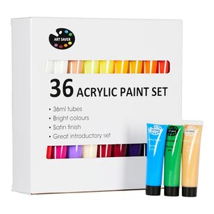 Art Saver 36 Piece Acrylic Paint Set Multicoloured