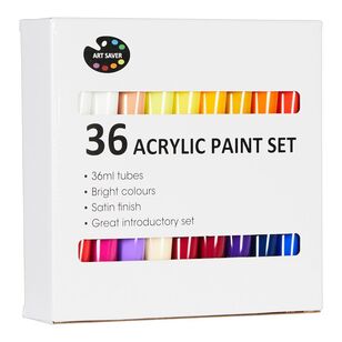Art Saver 36 Piece Acrylic Paint Set Multicoloured