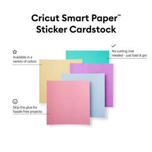Cricut Smart Paper Sticker Cardstock Multicoloured 13 x 13 in