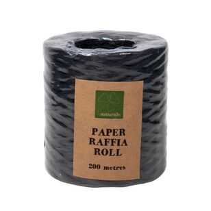 Shamrock Craft Paper Raffia Roll Black 200 m