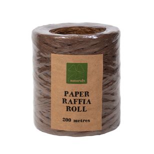 Shamrock Craft Paper Raffia Roll Brown 200 m