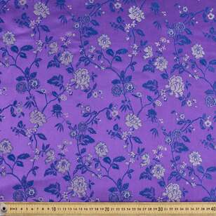 Oriental Printed 90 cm Brocade Fabric Lavender 90 cm