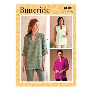Butterick Sewing Pattern B6801 Misses' & Women's Tucked Or Gathered Top