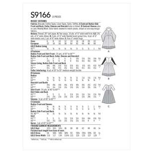 Simplicity Sewing Pattern S9166 Misses' Costumes