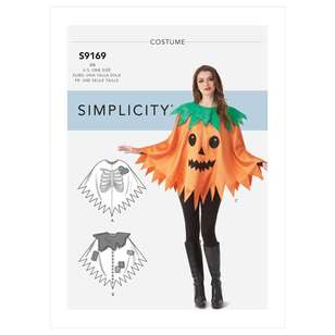 Simplicity Sewing Pattern S9169 Misses' Character Poncho Costumes One Size