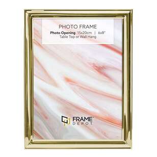 Frame Depot 15 x 20 cm Slim Profile Photo Frame Gold 15 x 20 cm