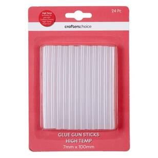 Crafters Choice 24 Pieces High Temperature Glue Sticks Clear 7 x 100 mm
