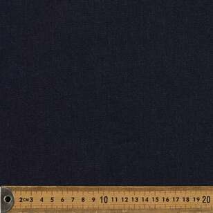 Plain 150 cm Ringspun Stretch Denim Fabric Dark Indigo 150 cm