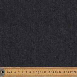 Plain 160 cm Rigid Ringspun Denim Fabric Black 160 cm