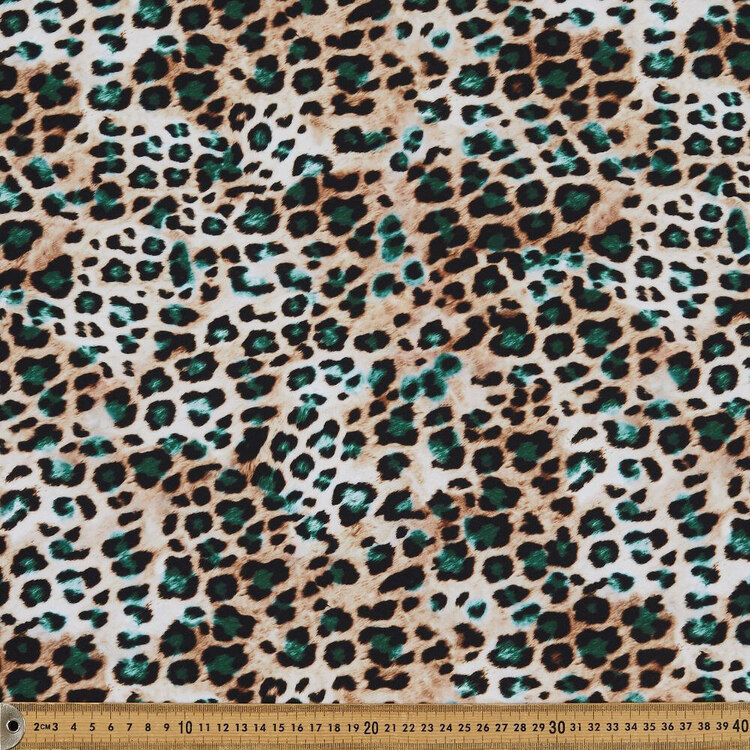 Leopard Print 148 cm Manhattan Scuba Crepe Fabric