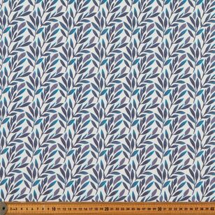 Leaves Printed 148 cm Organic Cotton Elastane Jersey Fabric Pool 148 cm