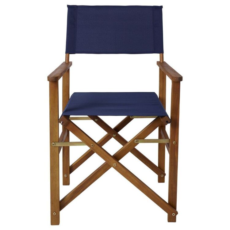 Living Space Folding Director's Chair Blue