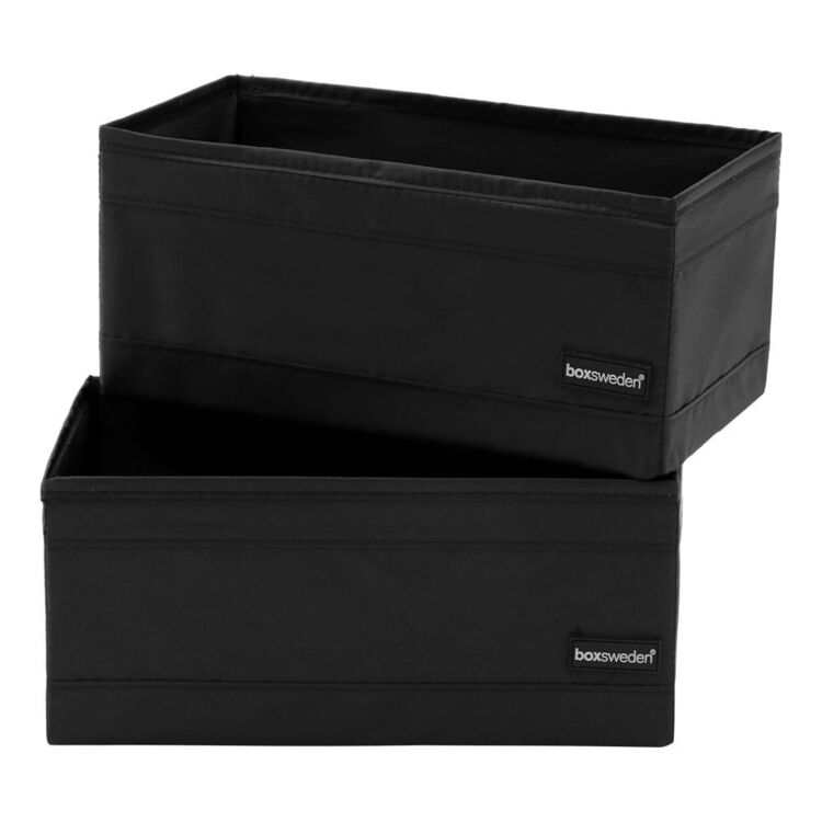Boxsweden Kloset 2 Pack Small Storage Cubes Black 28 x 14 x 13 cm