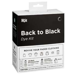 Rit Back To Black All-Purpose Fabric Dye Kit Black