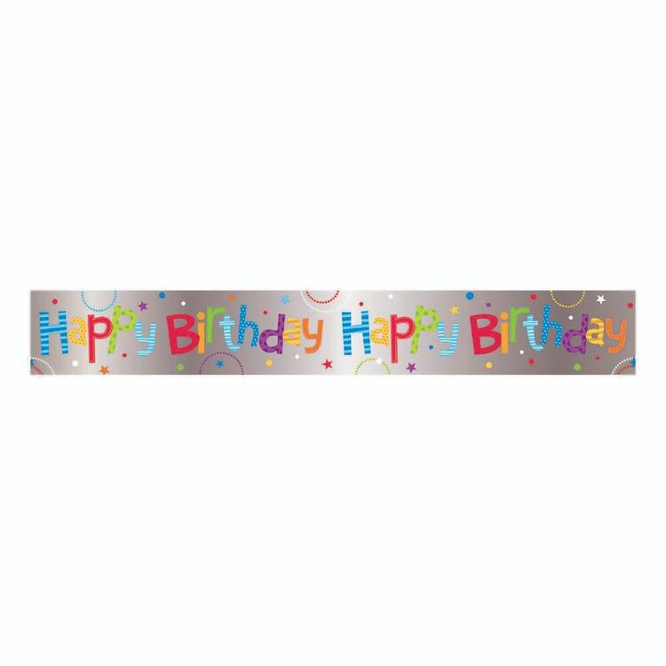 Artwrap Happy Birthday Banner Multicoloured