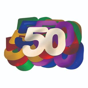 Artwrap 50th Birthday Giant Confetti Multicoloured
