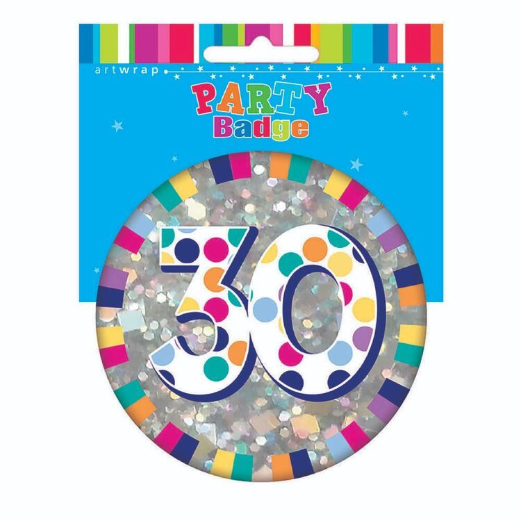 Artwrap 30th Birthday Badge