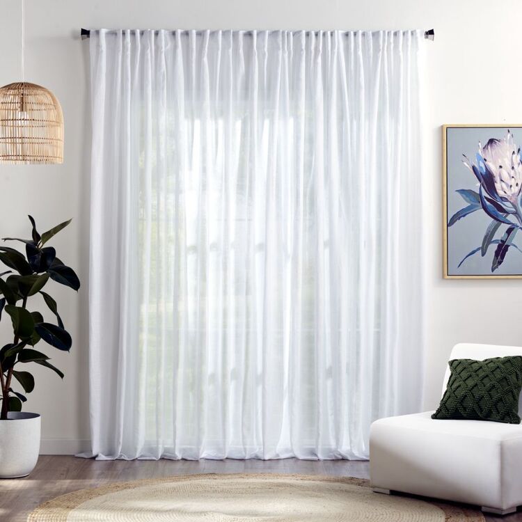 KOO Meeko 260 cm Sheer Multi Header Cut, Hem & Hang Curtain Fabric