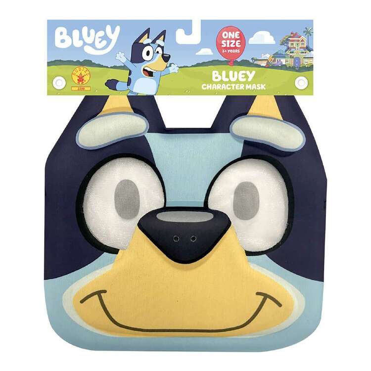 Bluey Character Face Mask Blue One Size Fits Most