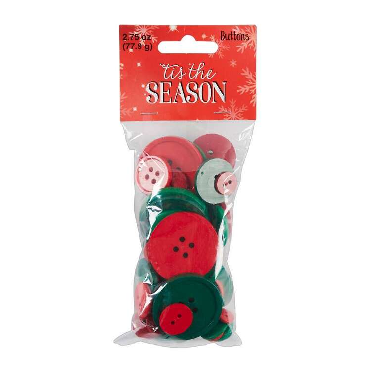 Round Christmas Button Pack