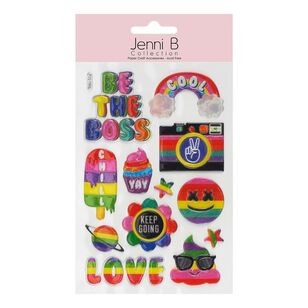 Jenni B Puffy Provincial Stickers Multicoloured