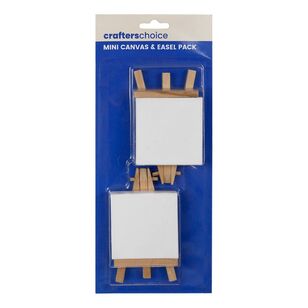 Crafter's Choice Mini Canvas With Easel 2 Pack White 7 x 7 cm