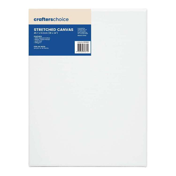 Crafters Choice Stretched Canvas White