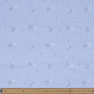 Ditzy Floral 120 cm Multipurpose Cotton Fabric Blue 120 cm