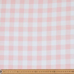 Gingham Check 120 cm Thermal Curtain Fabric Rose 120 cm