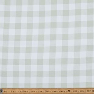 Gingham Check 120 cm Thermal Curtain Fabric Sage 120 cm