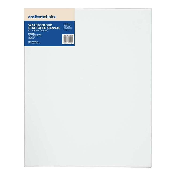 Crafters Choice Watercolour Stretched Canvas White