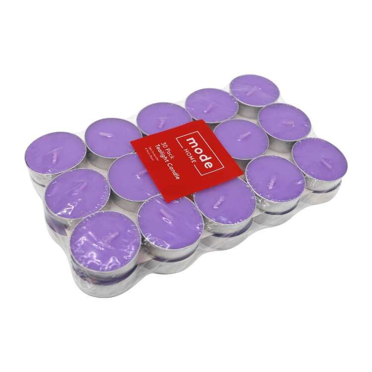 Mode Lavender 4 Hour Tealight Candles 30 Pack Purple