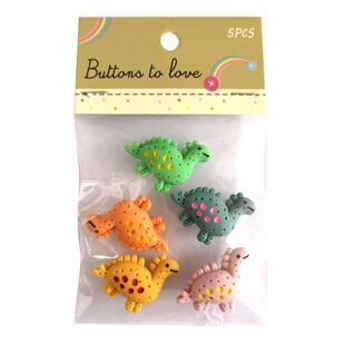 Buttons To Love Dinosaur Button Multicoloured