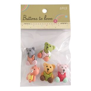 Buttons To Love Bear Button Multicoloured