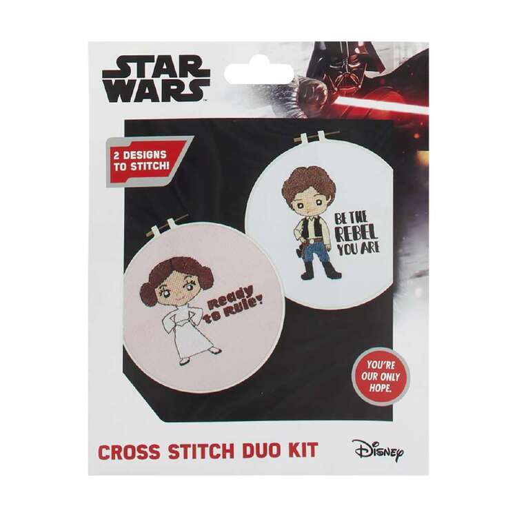 Star Wars Leia & Han Solo Cross Stitch Duo Kit
